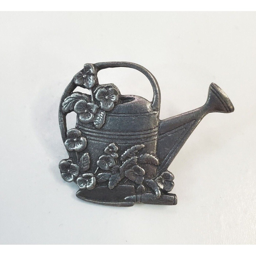 Birds & Blooms 2000 Limited Edition Watering Can with Flowers Garden Pin Brooch
